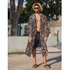 imageCOOFANDY Mens Lightweight Kimono Robe Japanese Bathrobes Open Front Long Cardigan Cloak with BeltBlackblueyellow