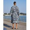 imageCOOFANDY Mens Lightweight Kimono Robe Japanese Bathrobes Open Front Long Cardigan Cloak with BeltBlue