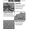 imageCOOFANDY Mens Linen Short Sleeve Button Down Shirt Casual Cuban Collar Summer Beach Shirts Vacation EssentialsLight Grey