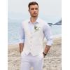 imageCOOFANDY Mens Linen Vest Casual Linen Slim Fit Suit Vests Dress Waistcoat Wedding Business PromWhite