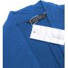 imageCOOFANDY Mens Long Cardigan Ruffle Shawl Collar Lightweight Open Front Drape Cape Overcoat with PocketsBluelong