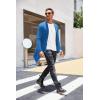 imageCOOFANDY Mens Long Cardigan Ruffle Shawl Collar Lightweight Open Front Drape Cape Overcoat with PocketsBluelong