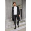 imageCOOFANDY Mens Long Cardigan Ruffle Shawl Collar Lightweight Open Front Drape Cape Overcoat with PocketsDark Greylong