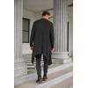 imageCOOFANDY Mens Long Cardigan Ruffle Shawl Collar Lightweight Open Front Drape Cape Overcoat with PocketsDark Greylong