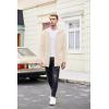 imageCOOFANDY Mens Long Open Front Cardigan Sweater Lightweight Hooded Knitted Cardigan Sweaters with PocketsAll White