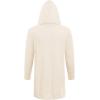imageCOOFANDY Mens Long Open Front Cardigan Sweater Lightweight Hooded Knitted Cardigan Sweaters with PocketsAll White