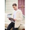 imageCOOFANDY Mens Long Open Front Cardigan Sweater Lightweight Hooded Knitted Cardigan Sweaters with PocketsAll White