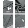 imageCOOFANDY Mens Long Open Front Cardigan Sweater Lightweight Hooded Knitted Cardigan Sweaters with PocketsLight Grey