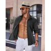 imageCOOFANDY Mens Long Sleeve Button Down Shirt Casual Untucked RegularFit Oxford Dress ShirtsBlack