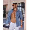 imageCOOFANDY Mens Long Sleeve Button Down Shirt Casual Untucked RegularFit Oxford Dress ShirtsBlue