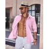 imageCOOFANDY Mens Long Sleeve Button Down Shirt Casual Untucked RegularFit Oxford Dress ShirtsPink