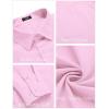 imageCOOFANDY Mens Long Sleeve Button Down Shirt Casual Untucked RegularFit Oxford Dress ShirtsPink