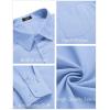 imageCOOFANDY Mens Long Sleeve Button Down Shirt Casual Untucked RegularFit Oxford Dress ShirtsSky Blue