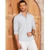 imageCOOFANDY Mens Long Sleeve Button Down Shirt Casual Untucked RegularFit Oxford Dress ShirtsWhite