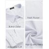 imageCOOFANDY Mens Long Sleeve Button Down Shirt Casual Untucked RegularFit Oxford Dress ShirtsWhite