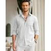 imageCOOFANDY Mens Long Sleeve Button Down Shirt Casual Untucked RegularFit Oxford Dress ShirtsWhite