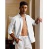 imageCOOFANDY Mens Long Sleeve Button Down Shirt Casual Untucked RegularFit Oxford Dress ShirtsWhite