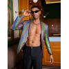 imageCOOFANDY Mens Metallic Jacket Regular Fit Blazer Casual 70s Disco Party Sport Coat01multicolor