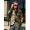 imageCOOFANDY Mens Metallic Jacket Regular Fit Blazer Casual 70s Disco Party Sport Coat02gold