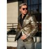 imageCOOFANDY Mens Metallic Jacket Regular Fit Blazer Casual 70s Disco Party Sport Coat02gold