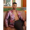 imageCOOFANDY Mens Metallic Jacket Regular Fit Blazer Casual 70s Disco Party Sport Coat03colored Leaf