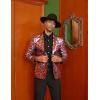 imageCOOFANDY Mens Metallic Jacket Regular Fit Blazer Casual 70s Disco Party Sport Coat03colored Leaf