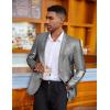 imageCOOFANDY Mens Metallic Jacket Regular Fit Blazer Casual 70s Disco Party Sport Coat04silver