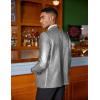 imageCOOFANDY Mens Metallic Jacket Regular Fit Blazer Casual 70s Disco Party Sport Coat04silver