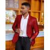 imageCOOFANDY Mens Metallic Jacket Regular Fit Blazer Casual 70s Disco Party Sport Coat05red