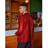 imageCOOFANDY Mens Metallic Jacket Regular Fit Blazer Casual 70s Disco Party Sport Coat05red