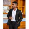 imageCOOFANDY Mens Metallic Jacket Regular Fit Blazer Casual 70s Disco Party Sport CoatBlack