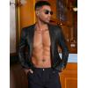imageCOOFANDY Mens Metallic Jacket Regular Fit Blazer Casual 70s Disco Party Sport CoatBlack