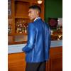 imageCOOFANDY Mens Metallic Jacket Regular Fit Blazer Casual 70s Disco Party Sport CoatBlue