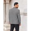 imageCOOFANDY Mens Metallic Jacket Regular Fit Blazer Casual 70s Disco Party Sport CoatSilver Plaid