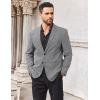 imageCOOFANDY Mens Metallic Jacket Regular Fit Blazer Casual 70s Disco Party Sport CoatSilver Plaid