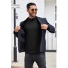 imageCOOFANDY Mens Mock Turtleneck Long Sleeve T Shirts Basic Casual Knitted Half Neck Thermal Lightweight Pullover Sweater01black