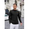 imageCOOFANDY Mens Mock Turtleneck Long Sleeve T Shirts Basic Casual Knitted Half Neck Thermal Lightweight Pullover Sweater01black