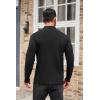 imageCOOFANDY Mens Mock Turtleneck Long Sleeve T Shirts Basic Casual Knitted Half Neck Thermal Lightweight Pullover Sweater01black
