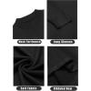imageCOOFANDY Mens Mock Turtleneck Long Sleeve T Shirts Basic Casual Knitted Half Neck Thermal Lightweight Pullover Sweater01black