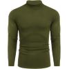 imageCOOFANDY Mens Mock Turtleneck Long Sleeve T Shirts Basic Casual Knitted Half Neck Thermal Lightweight Pullover SweaterArmy Green