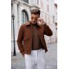 imageCOOFANDY Mens Mock Turtleneck Long Sleeve T Shirts Basic Casual Knitted Half Neck Thermal Lightweight Pullover SweaterBrown