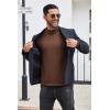 imageCOOFANDY Mens Mock Turtleneck Long Sleeve T Shirts Basic Casual Knitted Half Neck Thermal Lightweight Pullover SweaterBrown