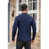 imageCOOFANDY Mens Mock Turtleneck Long Sleeve T Shirts Basic Casual Knitted Half Neck Thermal Lightweight Pullover SweaterDark Blue