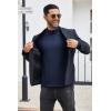 imageCOOFANDY Mens Mock Turtleneck Long Sleeve T Shirts Basic Casual Knitted Half Neck Thermal Lightweight Pullover SweaterDark Blue