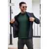 imageCOOFANDY Mens Mock Turtleneck Long Sleeve T Shirts Basic Casual Knitted Half Neck Thermal Lightweight Pullover SweaterDark Green