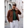 imageCOOFANDY Mens Mock Turtleneck Long Sleeve T Shirts Basic Casual Knitted Half Neck Thermal Lightweight Pullover SweaterDark Green