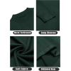 imageCOOFANDY Mens Mock Turtleneck Long Sleeve T Shirts Basic Casual Knitted Half Neck Thermal Lightweight Pullover SweaterDark Green