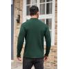 imageCOOFANDY Mens Mock Turtleneck Long Sleeve T Shirts Basic Casual Knitted Half Neck Thermal Lightweight Pullover SweaterDark Green