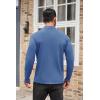 imageCOOFANDY Mens Mock Turtleneck Long Sleeve T Shirts Basic Casual Knitted Half Neck Thermal Lightweight Pullover SweaterDenim Blue