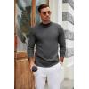 imageCOOFANDY Mens Mock Turtleneck Long Sleeve T Shirts Basic Casual Knitted Half Neck Thermal Lightweight Pullover SweaterGrey
